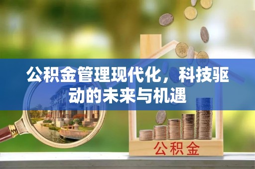 玉山公积金管理现代化，科技驱动的未来与机遇