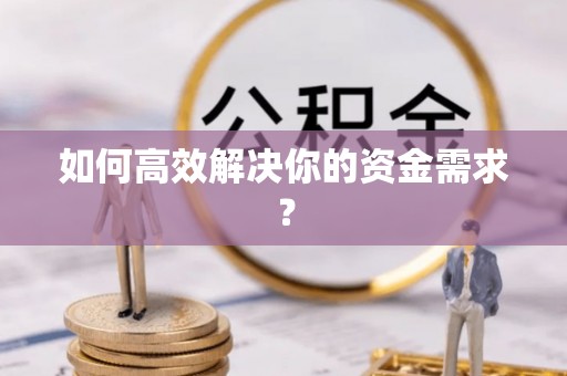 玉山如何高效解决你的资金需求？