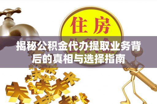 玉山揭秘公积金代办提取业务背后的真相与选择指南