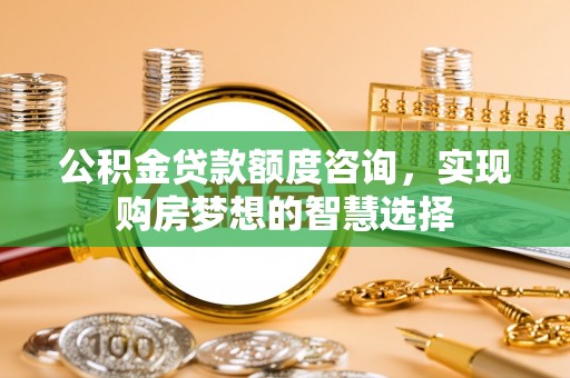 玉山公积金贷款额度咨询，实现购房梦想的智慧选择