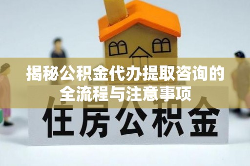 玉山揭秘公积金代办提取咨询的全流程与注意事项