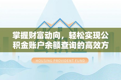 玉山掌握财富动向，轻松实现公积金账户余额查询的高效方式