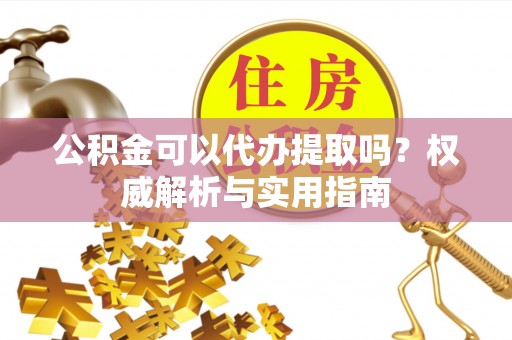 玉山公积金可以代办提取吗？权威解析与实用指南