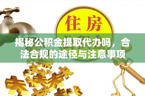 玉山揭秘公积金提取代办吗，合法合规的途径与注意事项