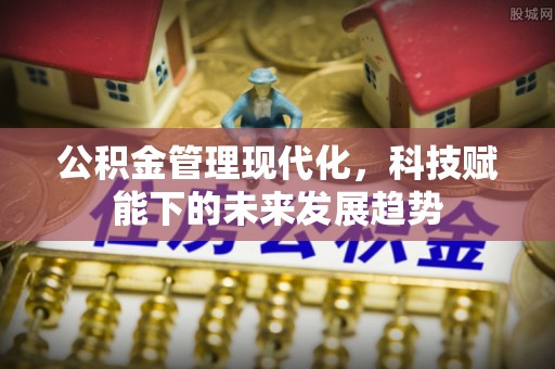 玉山公积金管理现代化，科技赋能下的未来发展趋势