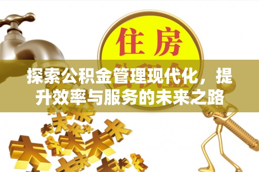 玉山探索公积金管理现代化，提升效率与服务的未来之路