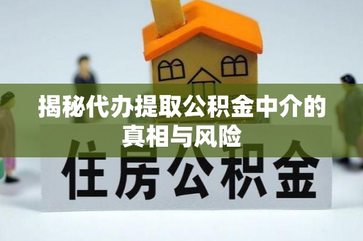 玉山揭秘代办提取公积金中介的真相与风险