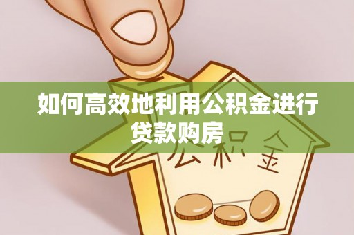 玉山如何高效地利用公积金进行贷款购房